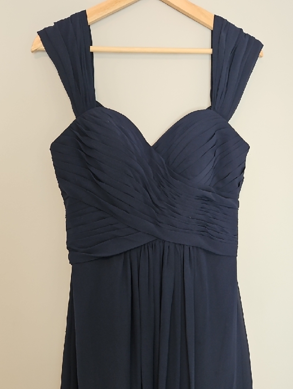 Bill Levkoff Navy Blue Sweetheart Strap Maxi Dress - Picture 3 of 6